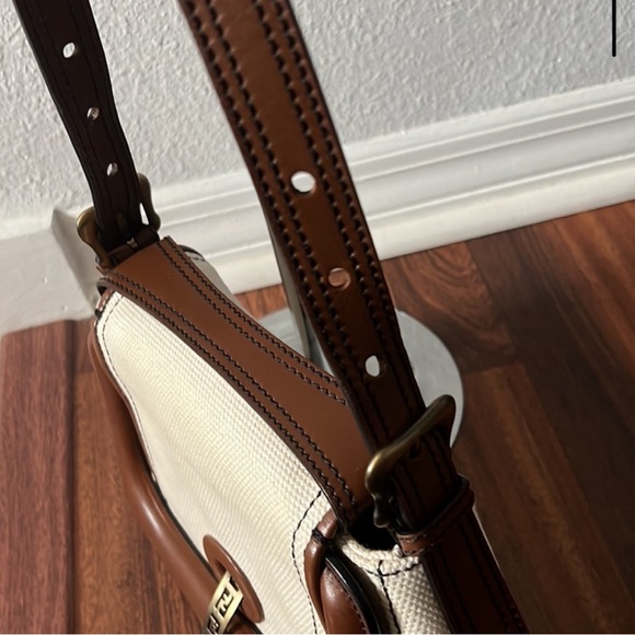 Fendi shoulder leather canvas bag - Picture 3 of 7